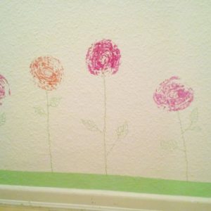 Wandbemalung mit Rosen (Small)