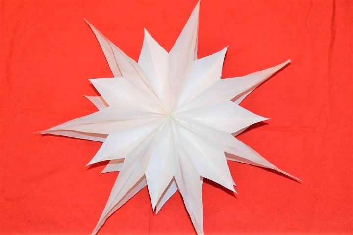 Weihnachts Stern aus Papier selber basteln (1)