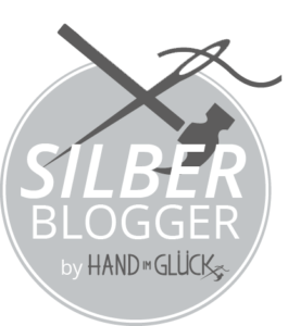 Blogger Button Hand im Glück Button Silber klein