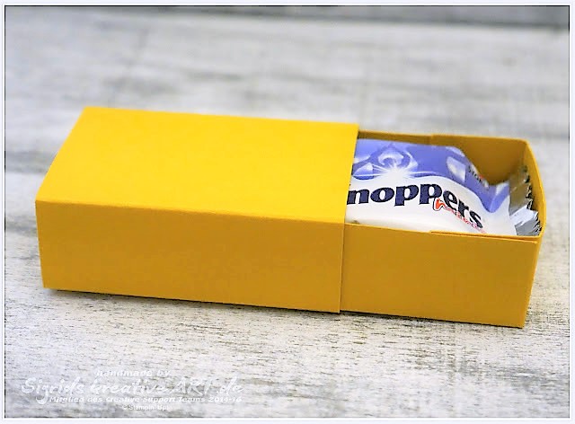 Kleine Matchboxverpackungen für Süßigleiten Hand im Glück 