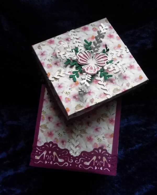 Box aus Papier selber machen Geburtstag Hand im Glueck