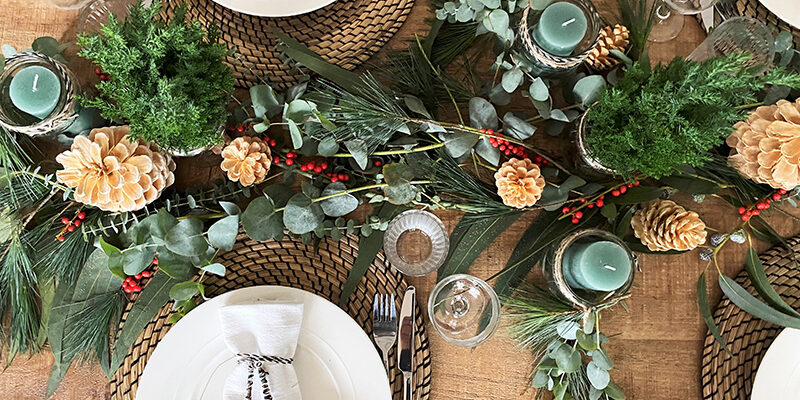 DIY - Weihnachtlich geschmückter Tisch